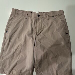 Hurley Men's Tan Flat Front Shorts